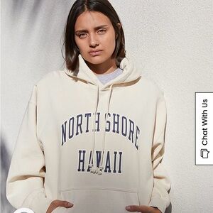 Brandi Melville Cream  oversized Hoodie